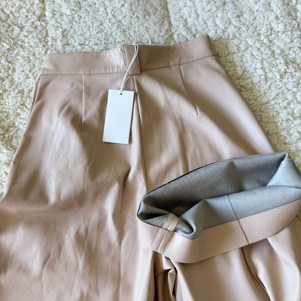 BOSS by HUGO BOSS – Telita Faux Leather Wide-Leg Pants (NEW with Tags) - Picture 9 of 13